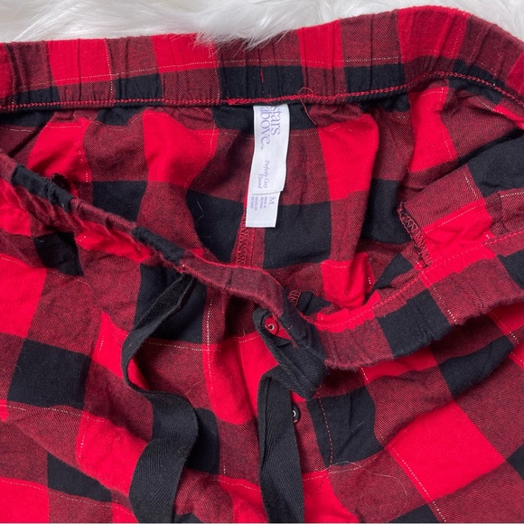 Stars Above • Plaid Flannel Sleep Short • Red+Black • M - Picture 2 of 5
